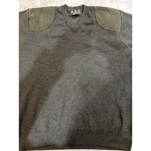 Barbour V-Neck Sportsman Sweater in Grey - XL
